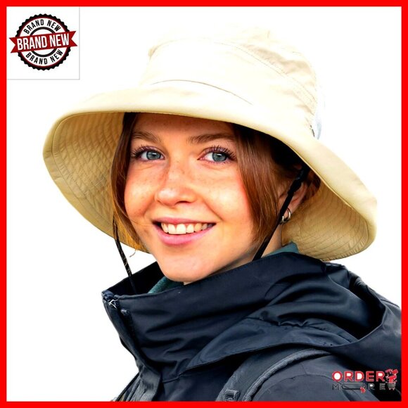 Wide Brim Bucket Sun Hat with Ponytail Hole UPF 50 Packable Travel main image 6